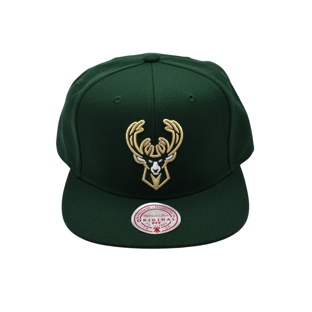 Mitchell & Ness Milwaukee Bucks NBA Ground 2.0 Snapback Hat Cap Hunter Green NEW